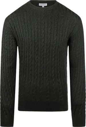 McGregor Cable Pullover Merinowolle Melange Dunkelgrün - Größe 3XL