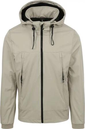 No Excess Jacke Halblang mit Kapuze Beige - Größe 3XL