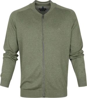Casa Moda Strickjacke Zip Grün - Größe 4XL