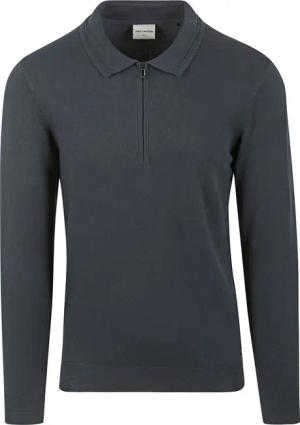 No Excess Pullover Poloshirt Navy - Größe L