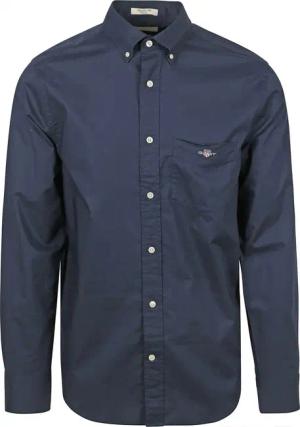 Gant Casual Hemd Poplin Navy - Größe 5XL