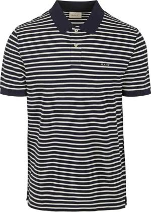Gant Poloshirt Pique Marineblau gestreift - Größe XXL