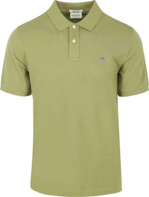Gant Shield Piqué Poloshirt Hellgrün - Größe 3XL