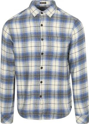 Dstrezzed Hemd Stein Flanel Karos Blau - Größe M
