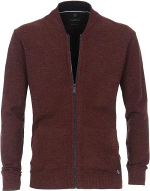 Casa Moda Strickjacke Melange Bordeaux - Größe XXL