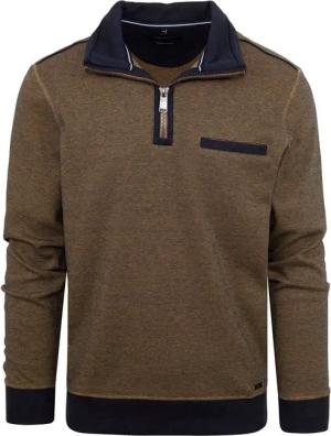 Casa Moda Halfzip-Pullover Ockergelb - Größe XXL