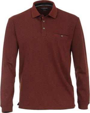 Casa Moda Poloshirt LS Dunkelrot - Größe XL