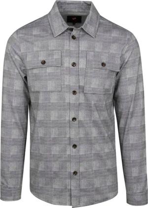 Suitable Liv Overshirt Kariert Grau - Größe 48