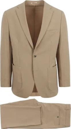 Suitable Travel Tech Herrenanzug Beige - Größe 54