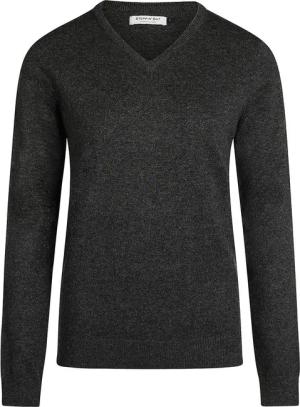 Steppin' Out Damen Pullover V-Ausschnitt Merinowolle Anthrazit - Größe L