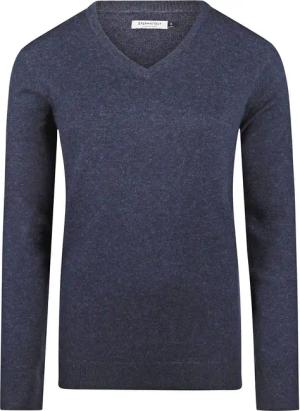 Steppin' Out Damen Pullover V-Ausschnitt Merinowolle Navy - Größe M