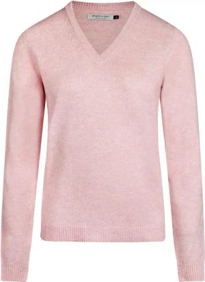 Steppin' Out Damen Pullover V-Ausschnitt Lammwolle Rosa - Größe L