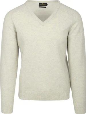 Steppin' Out Pullover V-Ausschnitt Lammwolle Greige - Größe XL