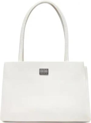 Tommy Jeans Handtasche Tjw American Cool Med Tote AW0AW17297 Weiß