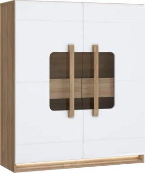FORTE Highboard "Attention", Highboard, Beleuchtung, Soft Close,Glastüre, Stauraum