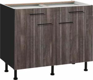 wiho Küchen Unterschrank "Nisos", 100 cm breit, Soft-Close in Schubladen, verstellbare Füße, ohne Platte