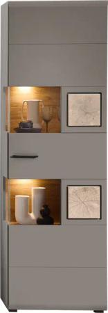 Innostyle Vitrine "FUN PLUS II", (2 St.), Glastür, 7 Fächer, Softclose, ABS Kantenschutz
