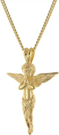 trendor 28162 Kreuz-Anhänger Gold 333/8K an vergoldeter Silberkette