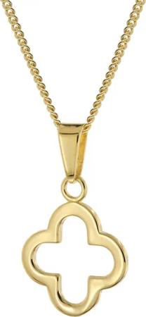 trendor 28167 Kreuz-Anhänger Gold 333/8K mit vergoldeter Silberkette