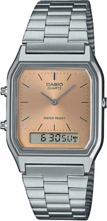 Casio AQ-230A-4AMQYES Armbanduhr Collection Edgy Silber/Kupferfarben