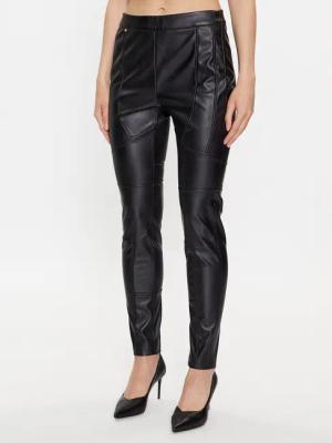 Boss Hose aus Kunstleder 50501104 Schwarz Slim Fit