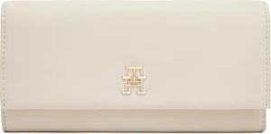 Tommy Hilfiger Große Damen Geldbörse Th Legacy Flap Lrg Wallet AW0AW17267 Écru