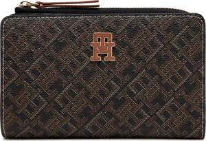 Tommy Hilfiger Große Damen Geldbörse Th Monoplay Leather Med 7 Wallet AW0AW17417 Schwarz