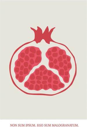 Komar Poster Cultivated Pomegranate Spruch B/L: ca. 30x40 cm
