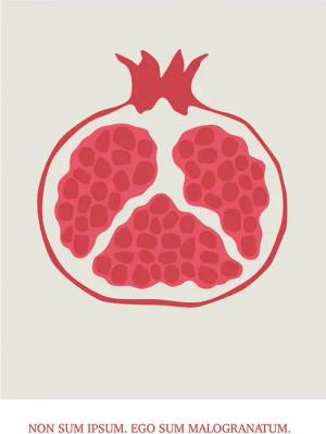 Komar Poster Cultivated Pomegranate Spruch B/L: ca. 40x50 cm