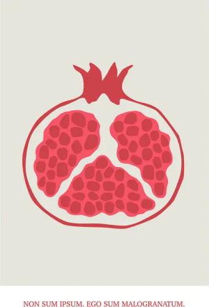 Komar Poster Cultivated Pomegranate Spruch B/L: ca. 50x70 cm