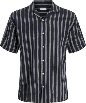 Jack & Jones Herren Freizeit Hemd JJEENZO STRIPE RESORT SHIRT Relaxed Fit