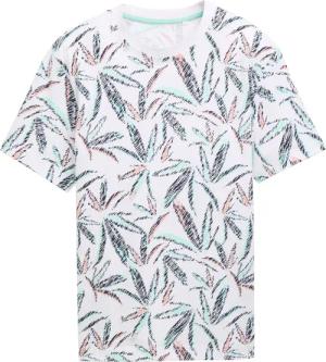 TOM TAILOR Herren T-Shirt mit Muster, weiß, Gemustert, Gr. XXXL
