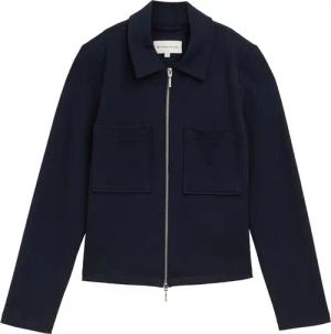TOM TAILOR Damen Jacke mit Brusttaschen, blau, Uni, Gr. XXL