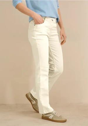 Cecil Damen Bootcut Jeans in Beige, Gr: 36