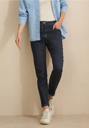 Cecil Damen Straight Leg Jeans in Blau, Gr: 30