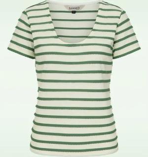 Summer Ethel Top In Creme und Grün