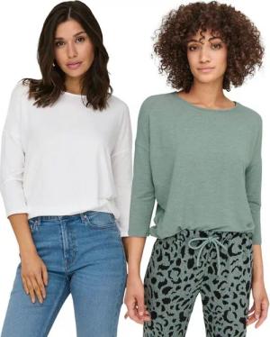 ONLY 3/4 Arm-Pullover (Set, 2er-Pack) Locker geschnitten