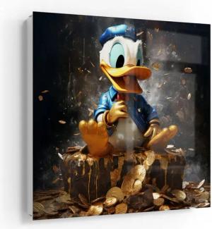 DEQORI Schlüsselkasten 'Goldene Schatzkammer', Glas Schlüsselbox modern magnetisch beschreibbar