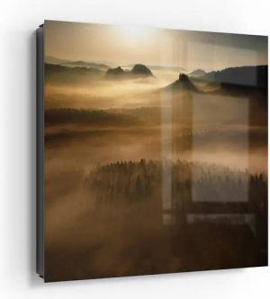 DEQORI Schlüsselkasten 'Goldener Waldhauch', Glas Schlüsselbox modern magnetisch beschreibbar