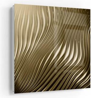 DEQORI Schlüsselkasten 'Goldenes Rillendesign', Glas Schlüsselbox modern magnetisch beschreibbar