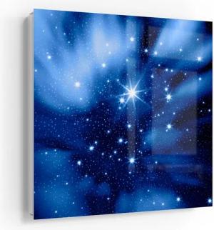 DEQORI Schlüsselkasten 'Ausschnitt Sternenhimmel', Glas Schlüsselbox modern magnetisch beschreibbar