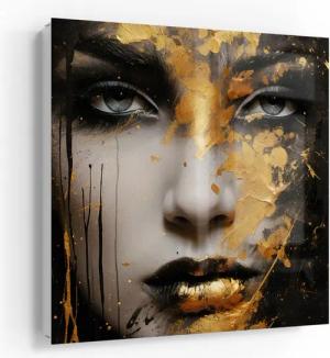 DEQORI Schlüsselkasten 'Goldener Blick', Glas Schlüsselbox modern magnetisch beschreibbar