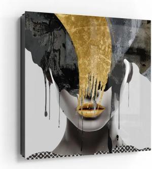 DEQORI Schlüsselkasten 'Goldener Schimmer', Glas Schlüsselbox modern magnetisch beschreibbar