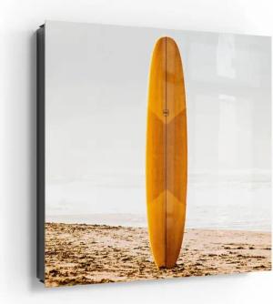 DEQOART Schlüsselkasten 'Goldener Surftraum', Glas Schlüsselbox modern magnetisch beschreibbar