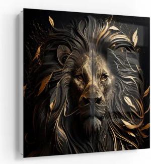 DEQOART Schlüsselkasten 'Goldener Wächter', Glas Schlüsselbox modern magnetisch beschreibbar