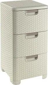 curver STYLE Aufbewahrungsboxen 3x 14,0 l creme 32,8 x 37,8 x 60,0 cm