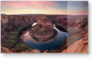 DEQORI Schneidebrett 'Horseshoe Bend am Abend', Glas, Platte Frühstücksbrett Schneideplatte