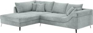 Mr. Couch Ecksofa "Portofino L-Form", 4 Bezugsqualitäten, 13,5 cm hohe Metall-Profilfüße in matt-schwarz