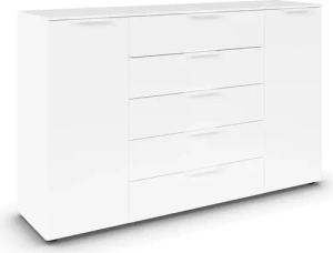 rauch Kommode "Flipp Schubladenkommode Wäscheschrank Schrank Bestseller", 2-türig mit 5 Schubladen und Soft-Close-Funktion in zwei Breiten