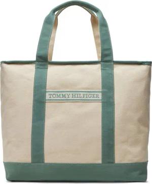 Tommy Hilfiger Handtasche Th Summer Canvas Tote AW0AW17421 Grün